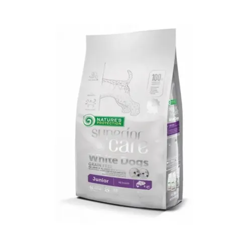Natures P Superior care fehér szőrű kutyáknak GF junior lazac minden fajta 1,5 kg