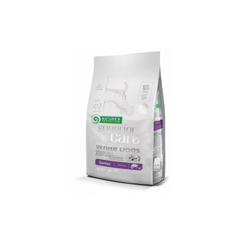 Natures P Superior care fehér szőrű kutyáknak GF junior lazac minden fajta 1,5 kg
