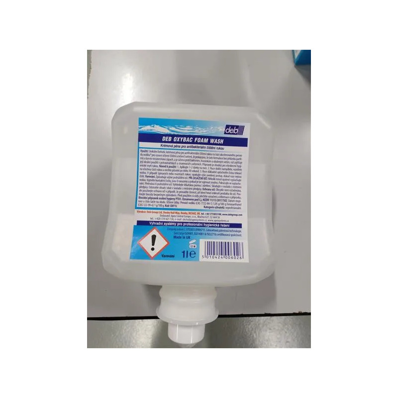 DEB OxyBac 1000 ml utántöltő, antibakteriális habszappan