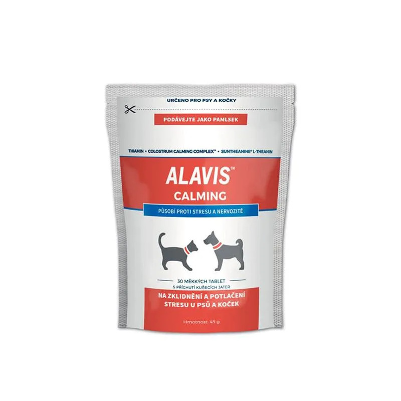 ALAVIS Calming kutyáknak és macskáknak 45 g/30 rágótabletta