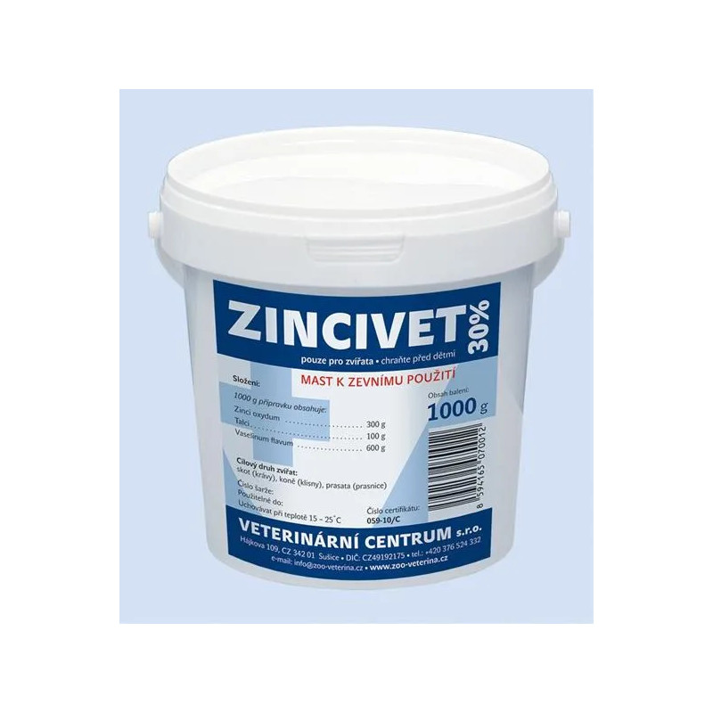 Zincivet 30% kenőcs 1 kg