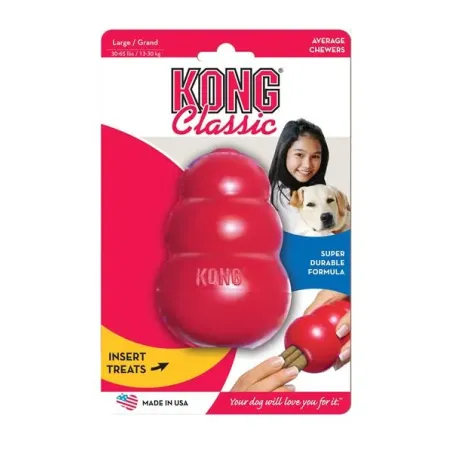 Játék Kong Dog Classic Gránát piros, természetes gumi, L 13-30 kg