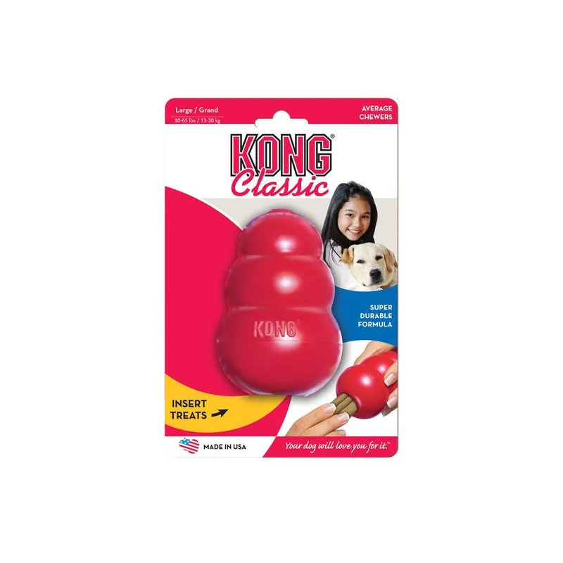 Játék Kong Dog Classic Gránát piros, természetes gumi, L 13-30 kg