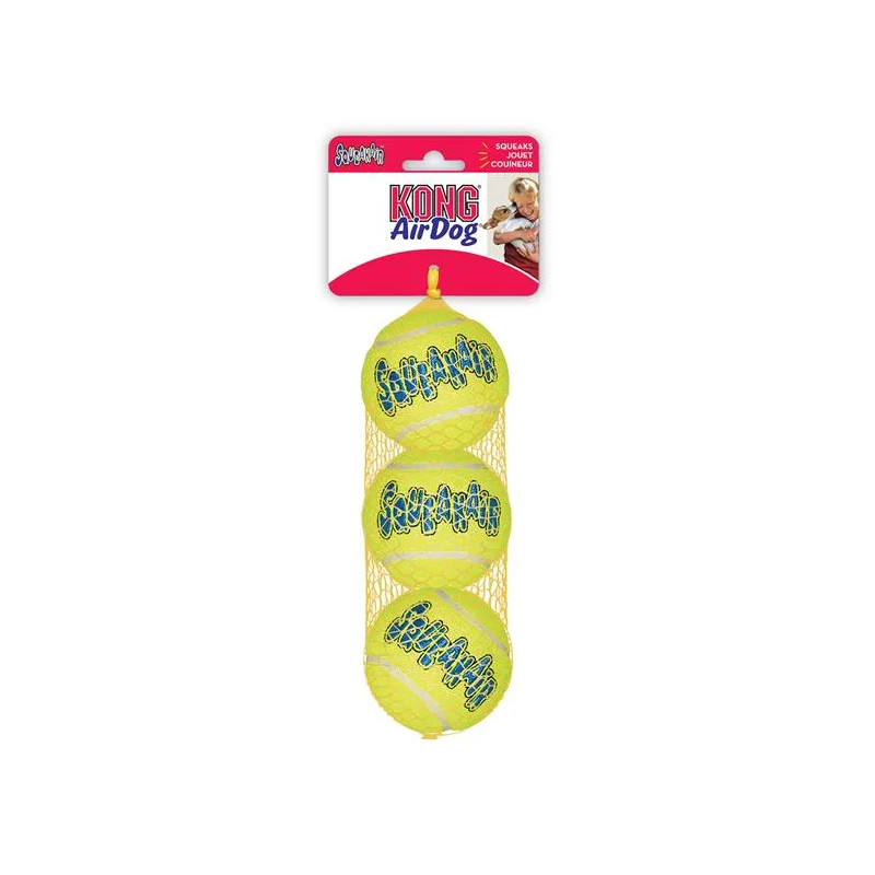 Kong Dog SqueakAir sípoló labda, vulkanizált gumi, XS (3 db/csomag)