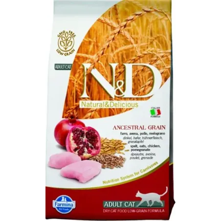 Farmina N&D cat AG adult, csirke, tönköly, zab & gránátalma 1,5 kg