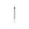 KRUUSE U100 3 részes inzulinos fecskendő, 1 ml tűvel 29 G x 1/2