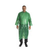 KRUTEX egyszer használatos műanyag köpeny, 130 cm hosszú, zöld