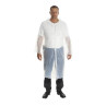 KRUTEX egyszer használatos műanyag köpeny, 120 cm hosszú, fehér