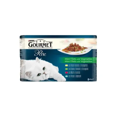Nestlé GOURMET PERLE macska Multipack szószban zöldségekkel alutasak 4x85 g