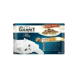 Nestlé GOURMET PERLE macska Multipack duo marha&csirke alutasak 4x85 g