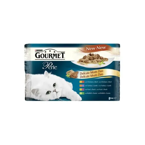 Nestlé GOURMET PERLE macska Multipack duo marha&csirke alutasak 4x85 g