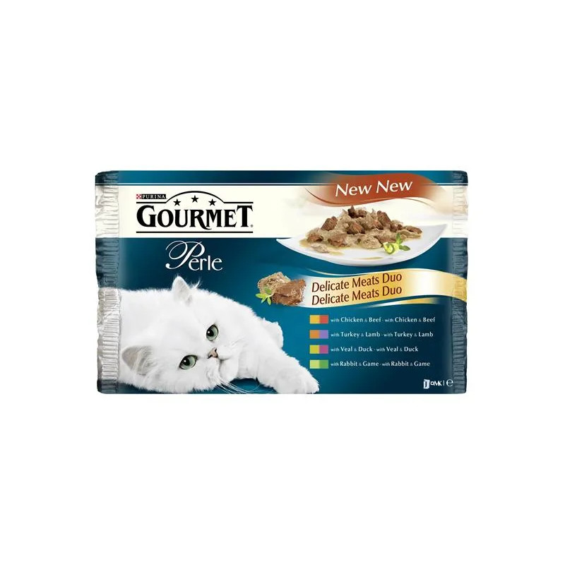 Nestlé GOURMET PERLE macska Multipack duo marha&csirke alutasak 4x85 g