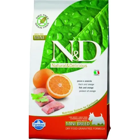 N&D Grain Free Dog Adult Mini Fish & Orange 7 kg