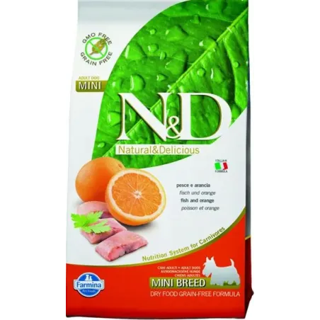 Farmina N&D kutya GF felnőtt mini, hal & narancs 7 kg
