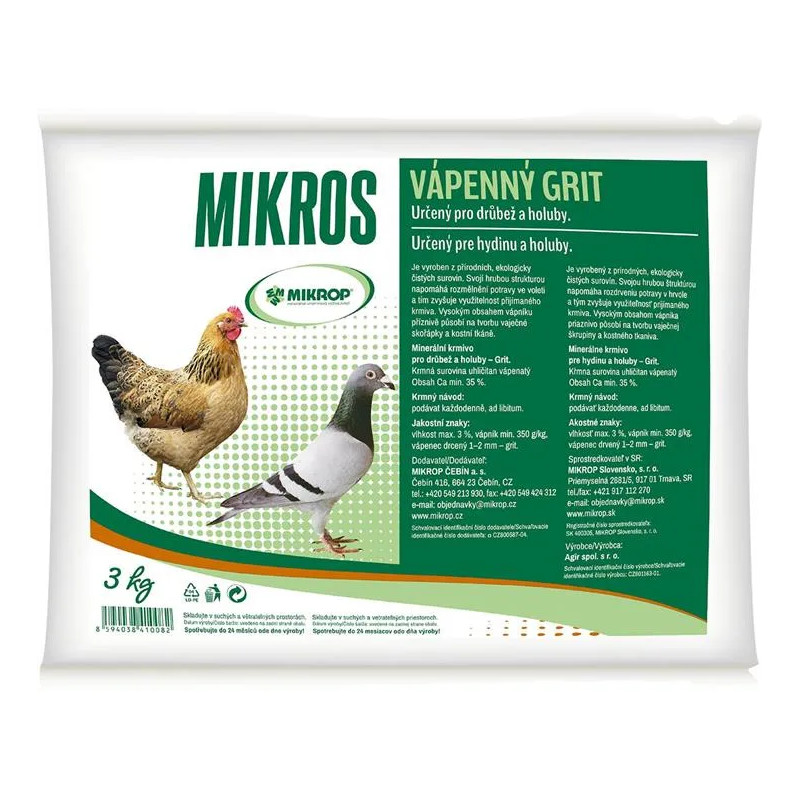 MIKROS Mészkő grit 3 kg