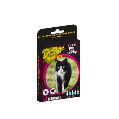 Dr.Pet spot-on pipetta macskáknak 5 x 1 ml (spot-on kullancs- és bolhariasztó macskáknak)