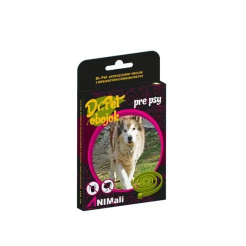 Dr.Pet antiparazita nyakörv kutyáknak 75 cm PIROS, repellens hatású (kullancs- és bolhataszító nyakörv kutyáknak)