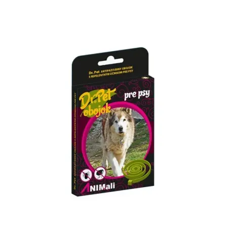 Dr.Pet antiparazita nyakörv kutyáknak 75 cm PIROS, repellens hatású (kullancs- és bolhataszító nyakörv kutyáknak)