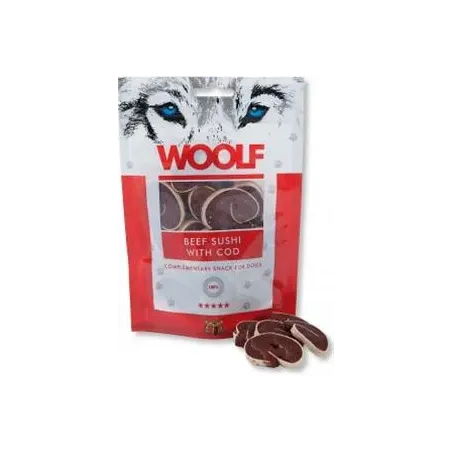 Pamlsok Woolf Dog Beef Sushi & Codfish 100 g