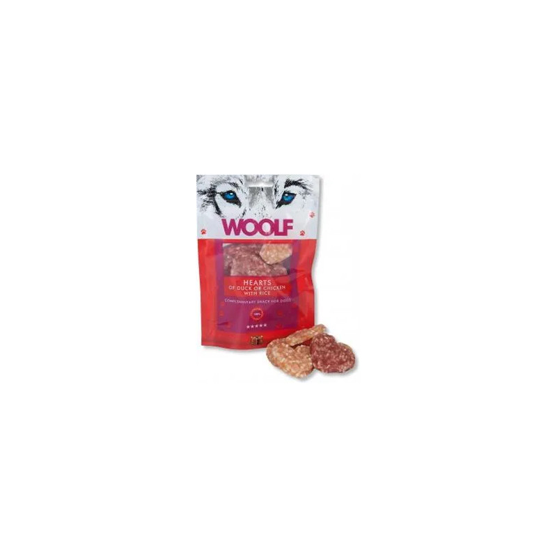 Woolf Dog Duck & Chicken Hearts 100 g