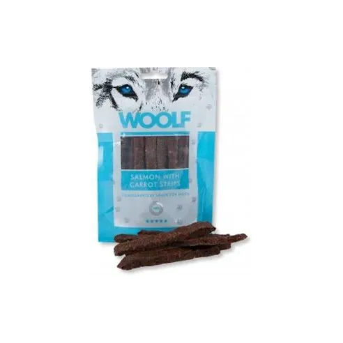 Pamlsok Woolf Dog Salmon & Carrot Strips 100 g