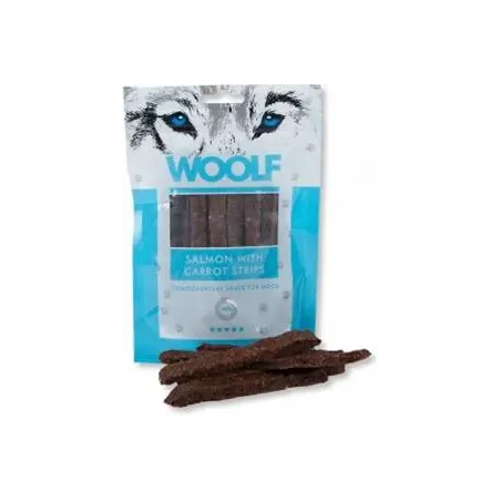 Pamlsok Woolf Dog Salmon & Carrot Strips 100 g