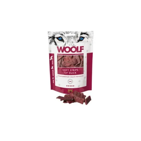 Woolf puha kutyacsemege – kacsa (csíkok) 100 g