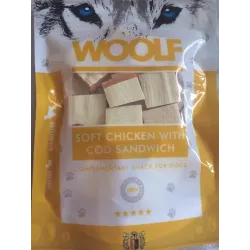 Jutalomfalat Woolf Dog Chicken & Codfish Soft Sandwich 100 g