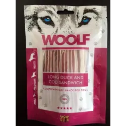 Jutalomfalat Woolf Dog Duck & Codfish Soft Sandwich LONG 100 g