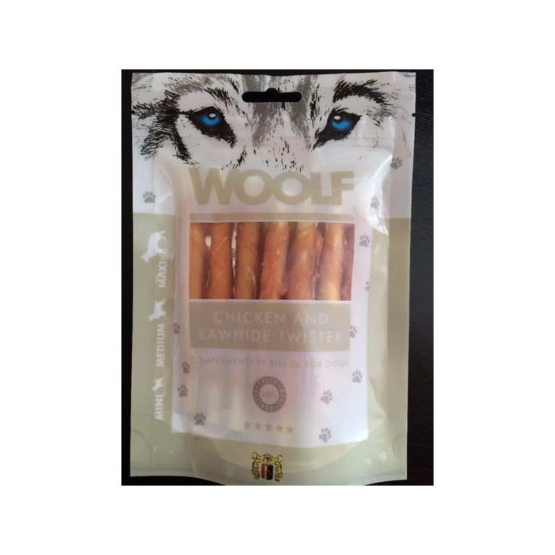 Woolf Dog csirkés-bőrrágókás csavart jutalomfalat 100 g