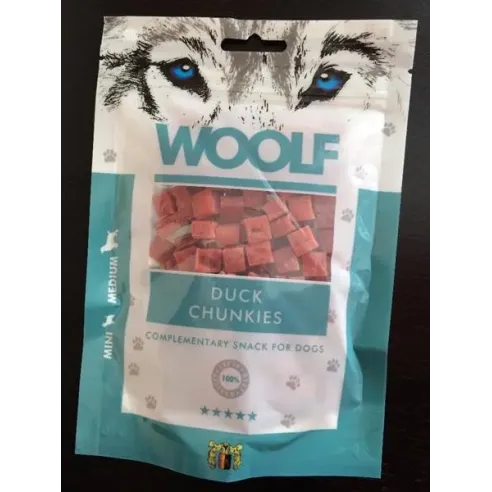 Pamlsok Woolf Dog Duck Chunkies 100 g