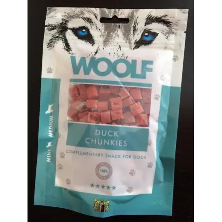 Pamlsok Woolf Dog Duck Chunkies 100 g