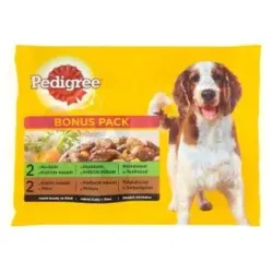 Mars PEDIGREE alutasak kutya ADULT Multipack Marha & nyúl & pulyka sárgarépával szószban 4 x 100 g