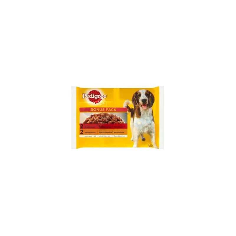 Mars PEDIGREE alutasak kutya ADULT Multipack marha & baromfi hús zselében 4 x 100 g