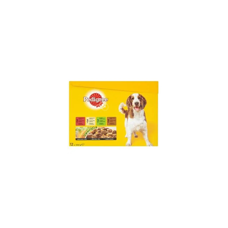 Mars PEDIGREE alutasakos kutya ADULT MP HD+csirke+zöldség & HD+zöldség & pulyka+sárgarépa 12x100 g