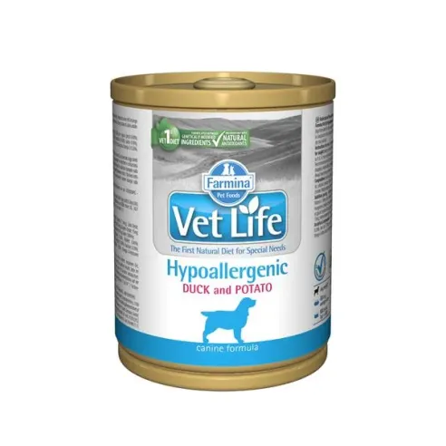 Farmina Vet Life kutya hypoallergén kacsa & burgonya konzerv 300 g