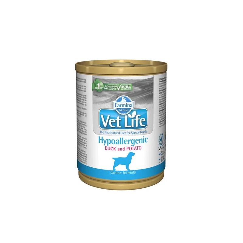 Farmina Vet Life kutya hypoallergén kacsa & burgonya konzerv 300 g