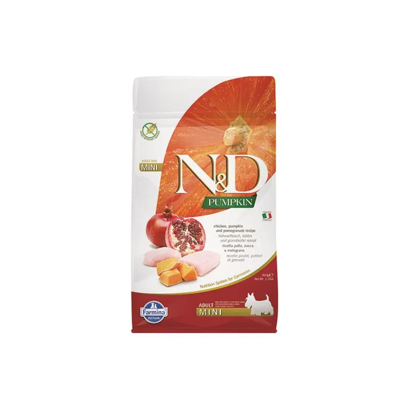 Farmina N&D dog PUMPKIN (GF) adult mini, chicken & pomegranate 0,8 kg