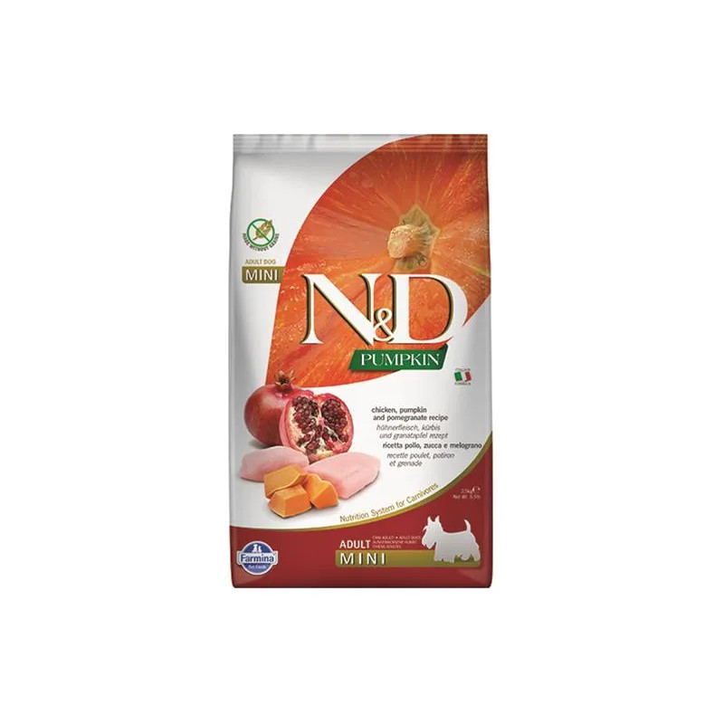 Farmina N&D dog PUMPKIN (GF) adult mini, chicken & pomegranate 2,5 kg