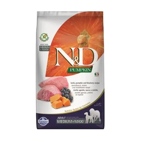 Farmina N&D dog PUMPKIN (GF) adult medium & maxi, lamb & blueberry 2,5 kg