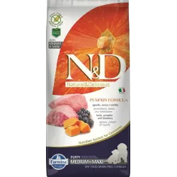 Farmina N&D dog PUMPKIN (GF) puppy medium & maxi, lamb & blueberry 12 kg