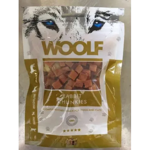 Pamlsok Woolf Dog/Cat Rabbit Chunkies 100 g