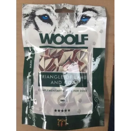 Pamlsok Woolf Dog Lamb and Cod Triangle 100 g