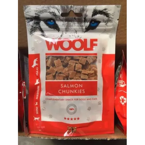 Pamlsok Woolf Dog/Cat Salmon Chunkies 100 g