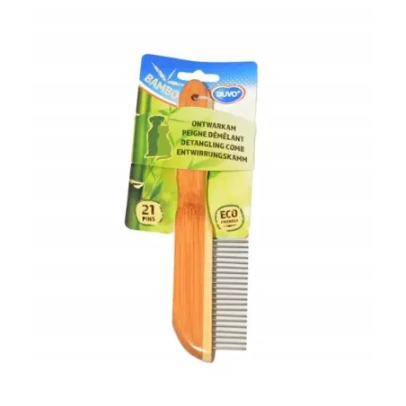 Fésű DUVO+ trimmelő 21 foggal bambusz 21 cm