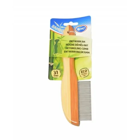 DUVO+ fésű, bambusz, 31 fogú, 21 cm