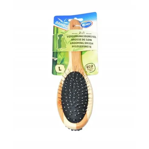 Hrebeň DUVO+ masszírozó kefe Combo bambusz L 23 x 7 cm
