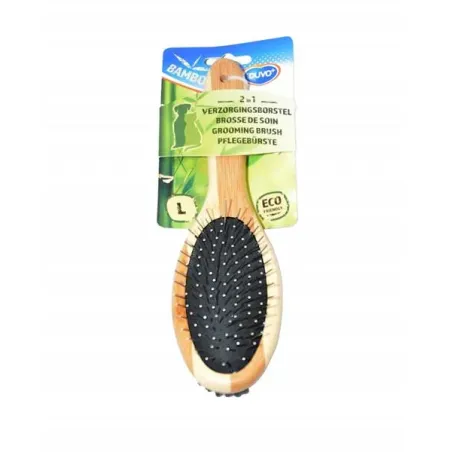 Hrebeň DUVO+ masszírozó kefe Combo bambusz L 23 x 7 cm