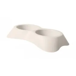 Miska DUVO+ Nuvola dupla műanyag bézs 2x500 ml 20 x 35 x 6 cm