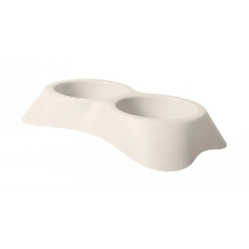 Miska DUVO+ Nuvola dupla műanyag bézs 2x500 ml 20 x 35 x 6 cm